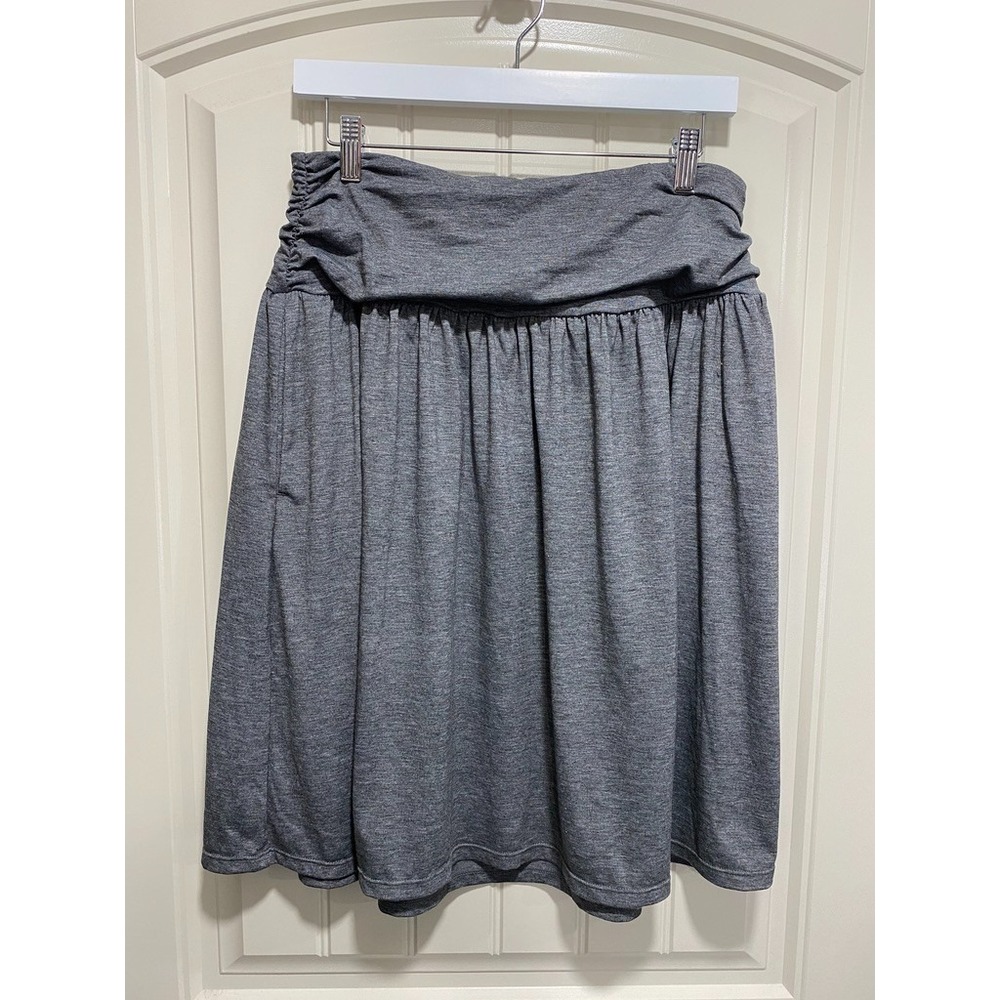 Halara Womens Size Large Gray‎ Ruched Waist Womens Mini Skirt Elastic Stretch